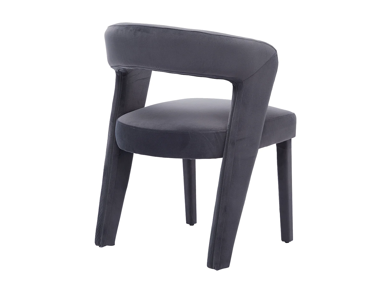 Fauteuil rembourrée en velours - Gris