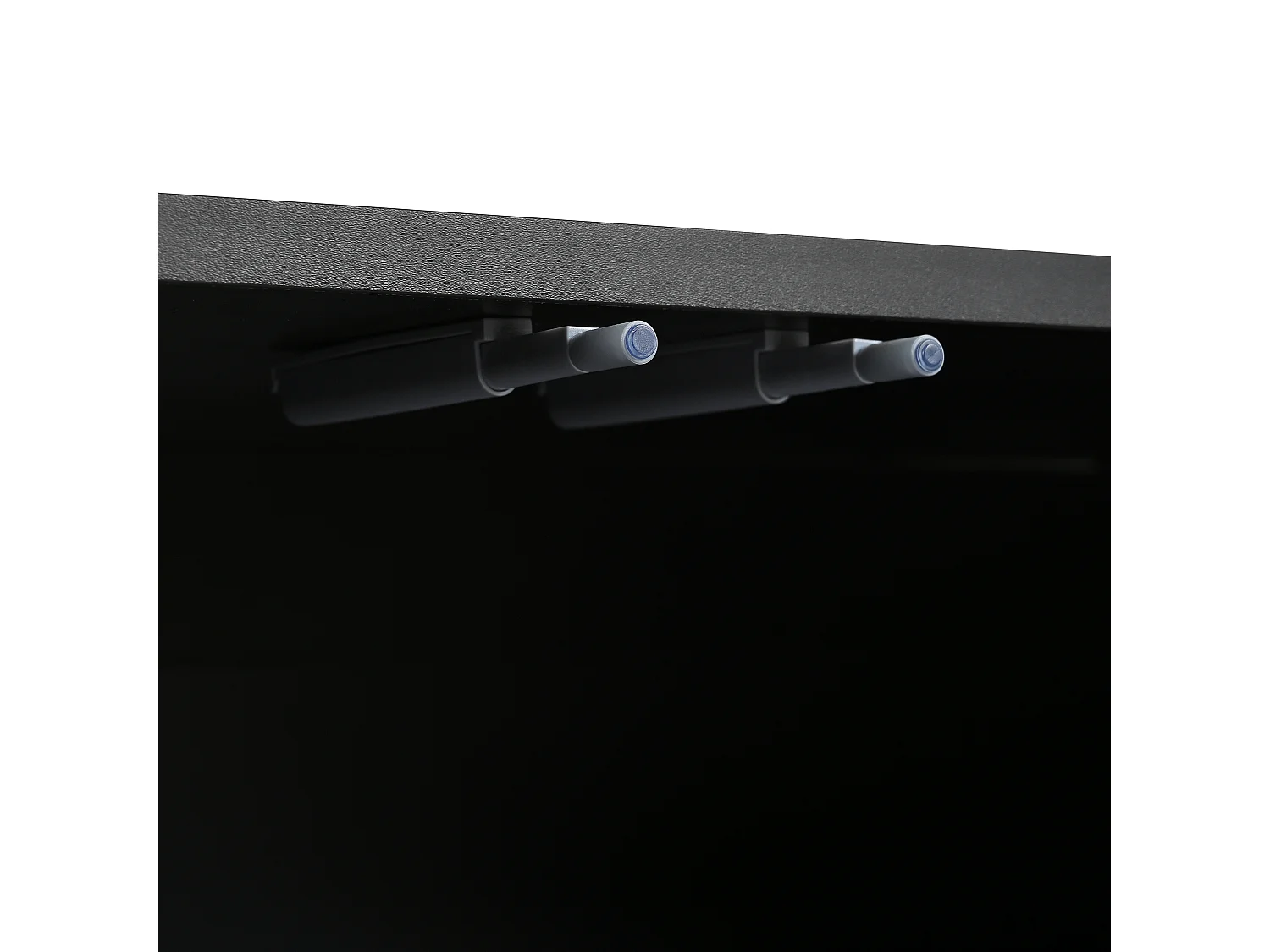 Meuble TV moderne - avec étagères réglables - en panneaux de particules - Noir