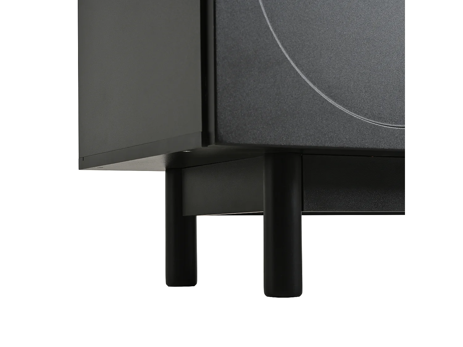 Meuble TV moderne - avec étagères réglables - en panneaux de particules - Noir