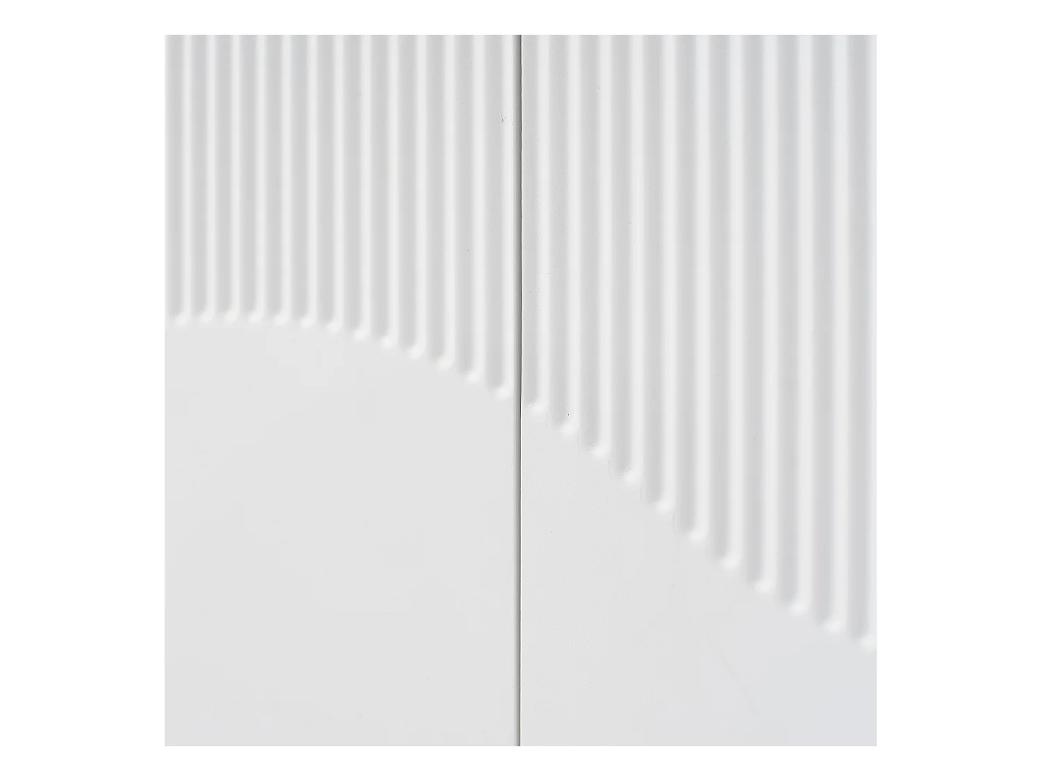 Buffet brillant moderne - 4 portes avec étagères réglables - Blanc