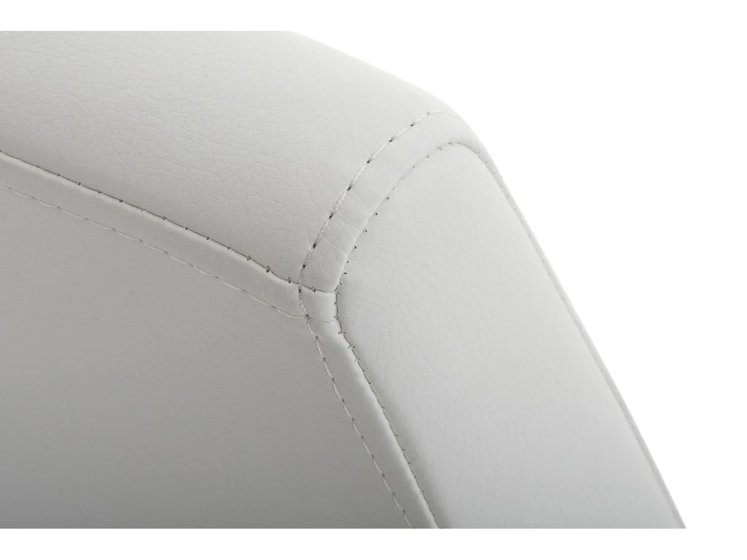 Lot de 2 chaises de salle à manger style cantilever en PVC blanc pieds forme luge en acier inoxydable 10_0001596