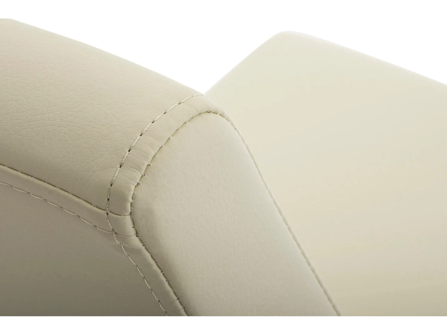 Lot de 2 chaises de salle à manger style cantilever en tissu crème pieds forme luge en acier inoxydable 10_0001598