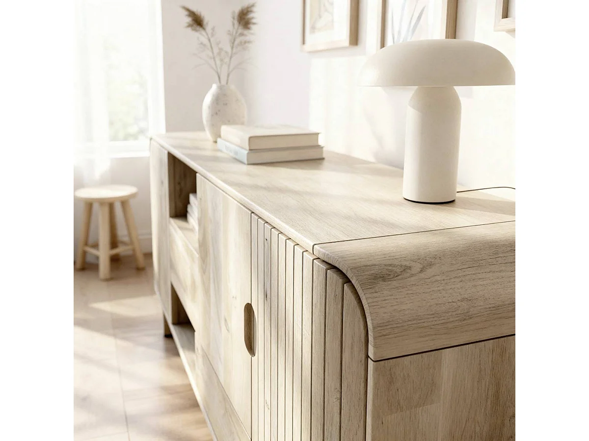 Buffet en bois de manguier clair Yoni