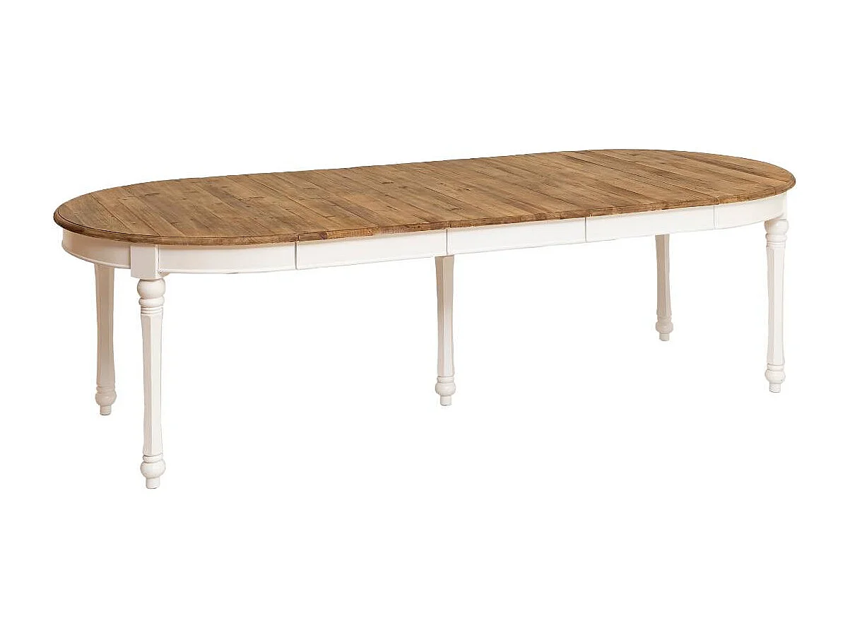 Table à manger en bois recyclé avec allonges Garance