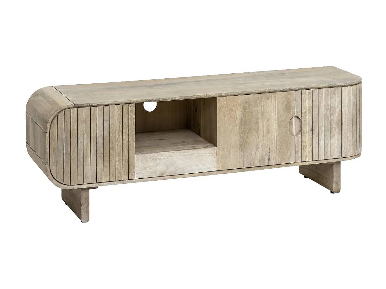 Meuble TV en bois de manguier clair Yoni