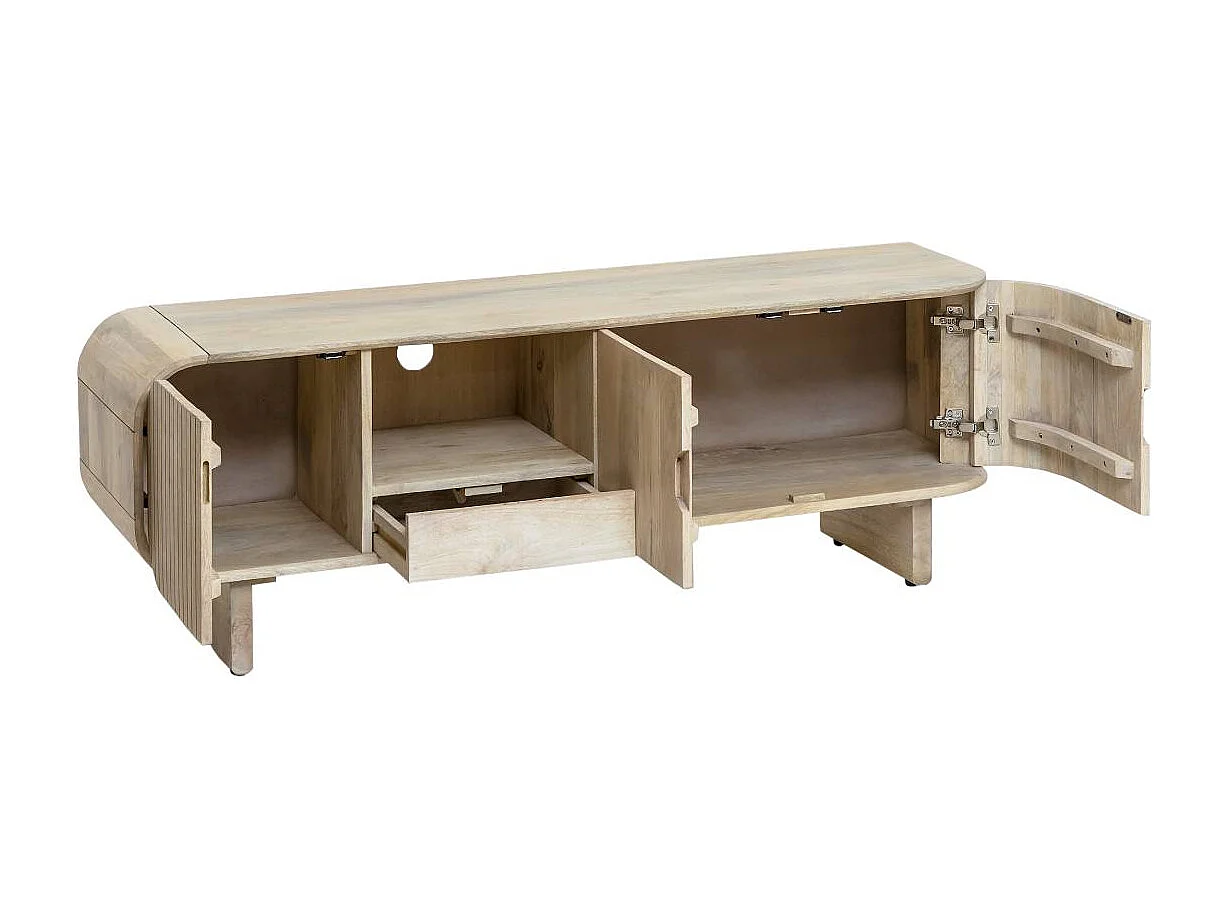 Meuble TV en bois de manguier clair Yoni
