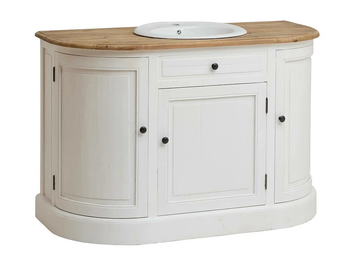 Meuble sous vasque en bois recyclé Garance