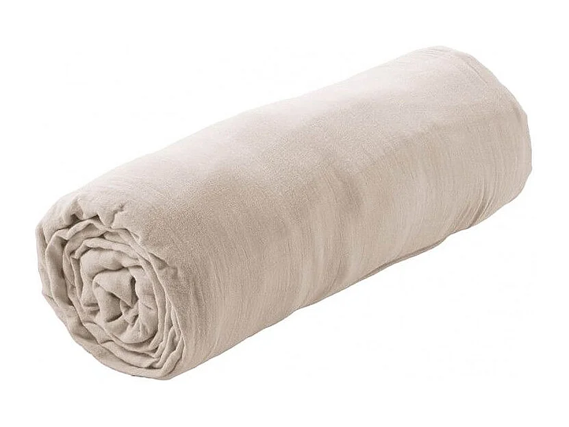 OUREA - Drap Housse 140x200cm Gaze de Coton Pampa