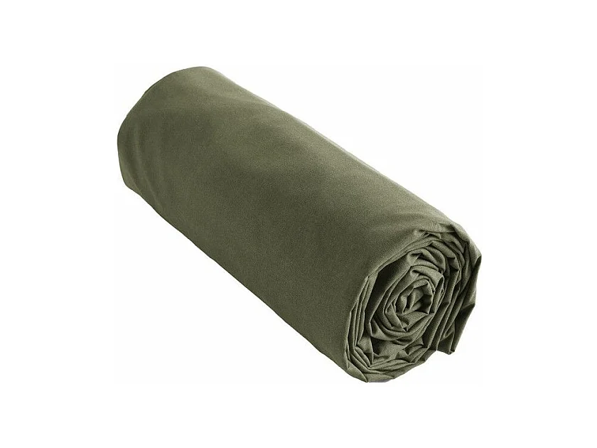 SAMIA - Drap Housse 90x200cm Coton Coloris Romarin