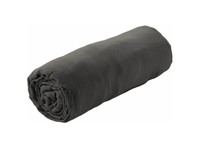 OUREA - Drap Housse 80x200cm Gaze de Coton Granit