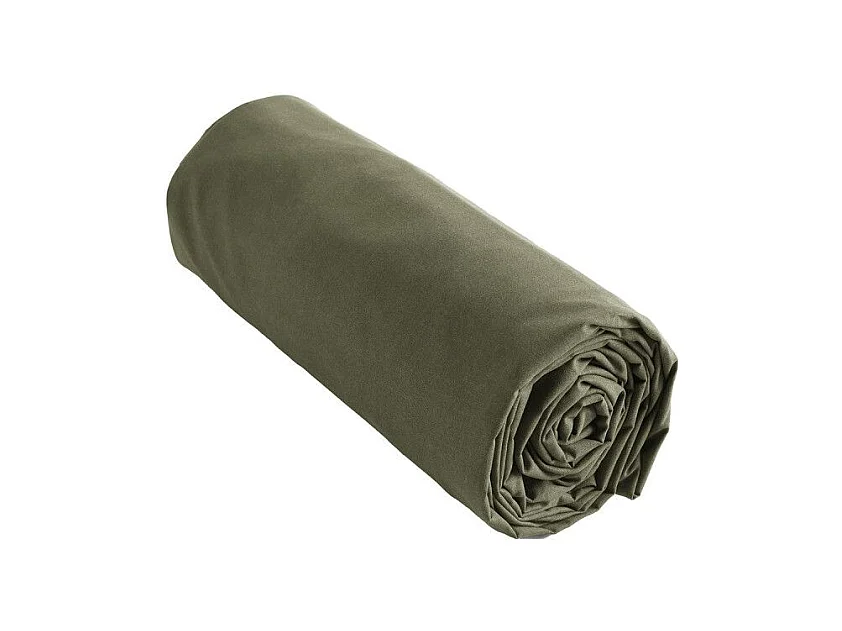 SAMIA - Drap Housse 80x200cm Coton Coloris Romarin