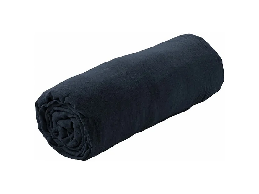 OUREA - Drap Housse 90x200cm Gaze de Coton Minuit