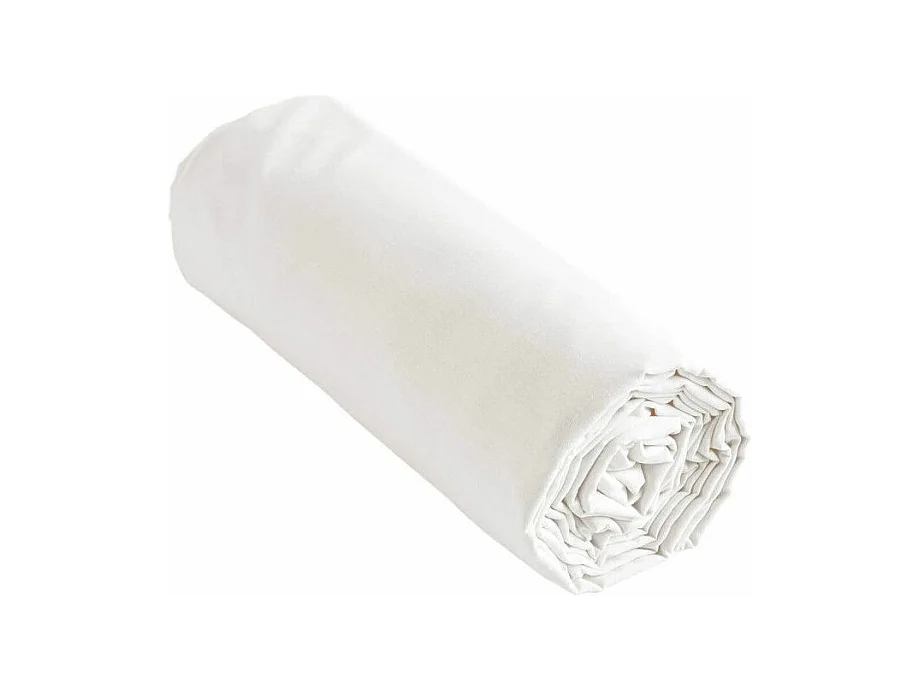 SAMIA - Drap Housse 80x200cm Coton Coloris Coco