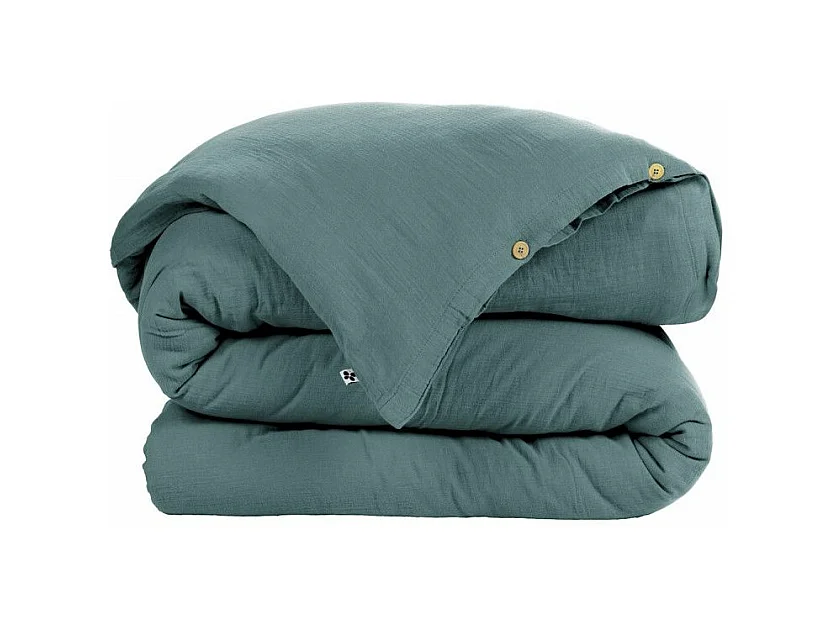 OUREA - Housse de Couette 240x240cm Gaze de Coton Canard