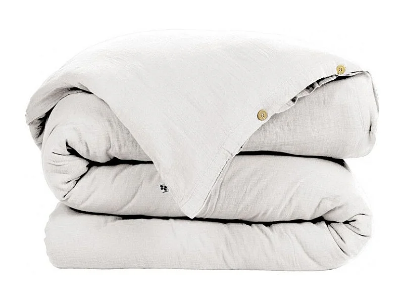 OUREA - Housse de Couette 160x210cm Gaze de Coton Chantilly