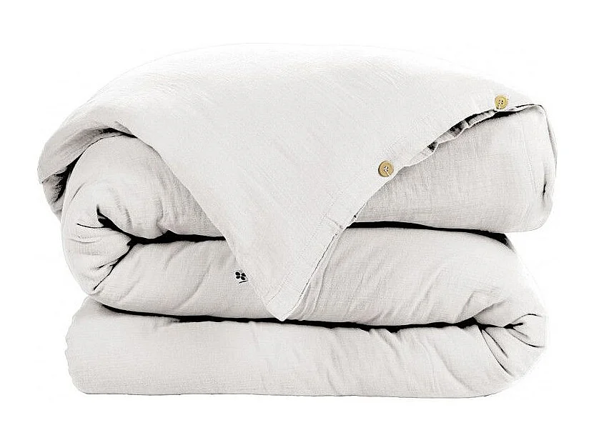 OUREA - Housse de Couette 160x210cm Gaze de Coton Chantilly