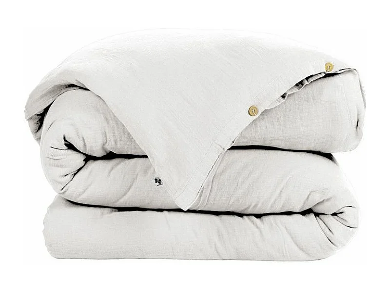 OUREA - Housse de Couette 240x240cm Gaze de Coton Chantilly