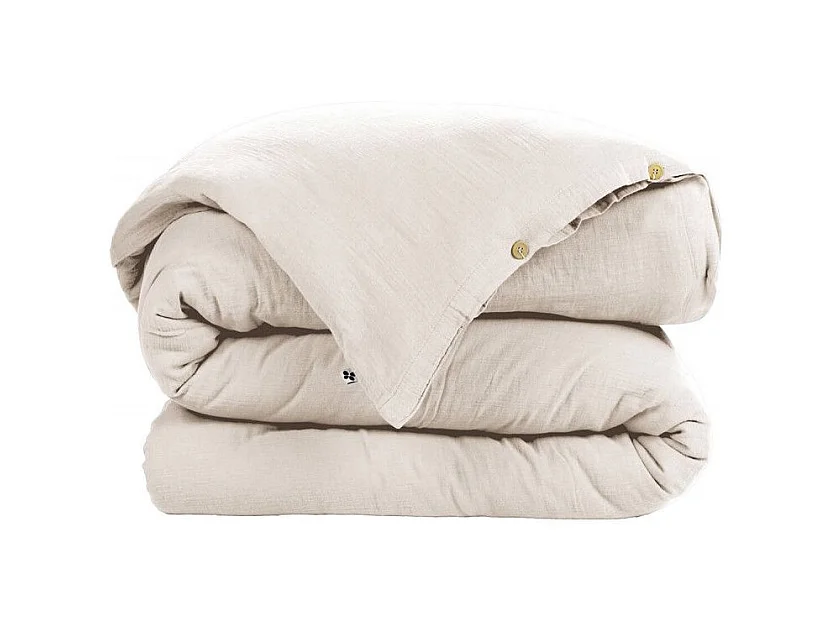 OUREA - Housse de Couette 160x210cm Gaze de Coton Pampa