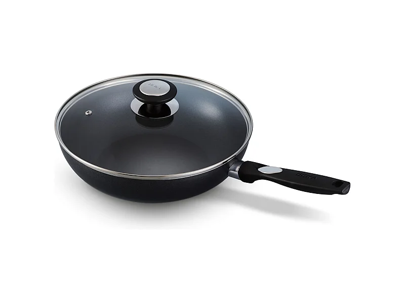 Poêle Wok couvercle Pro induc 28 cm
