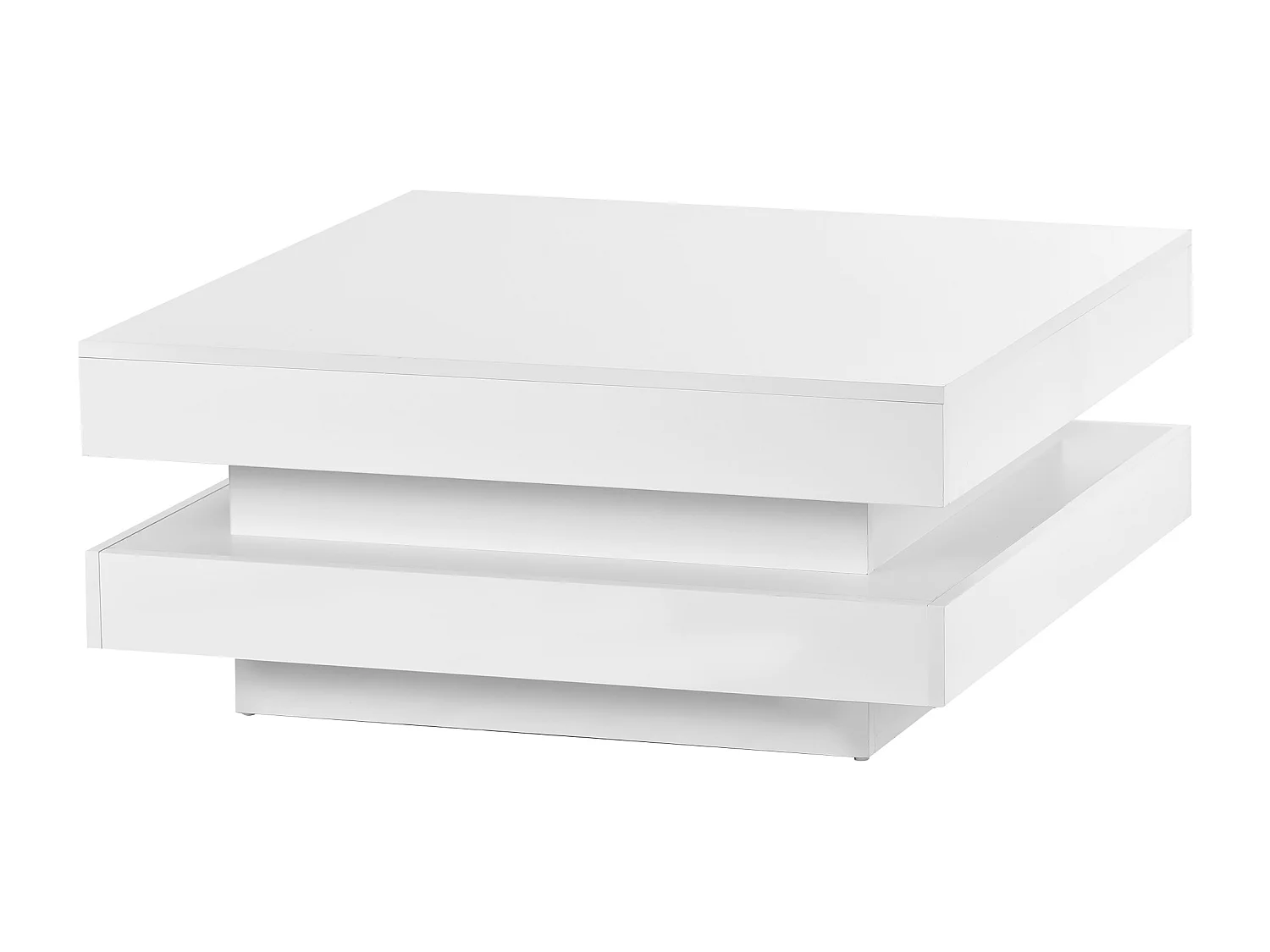 Table basse contemporaine avec LED en 16 couleurs - forme carrée - Blanc