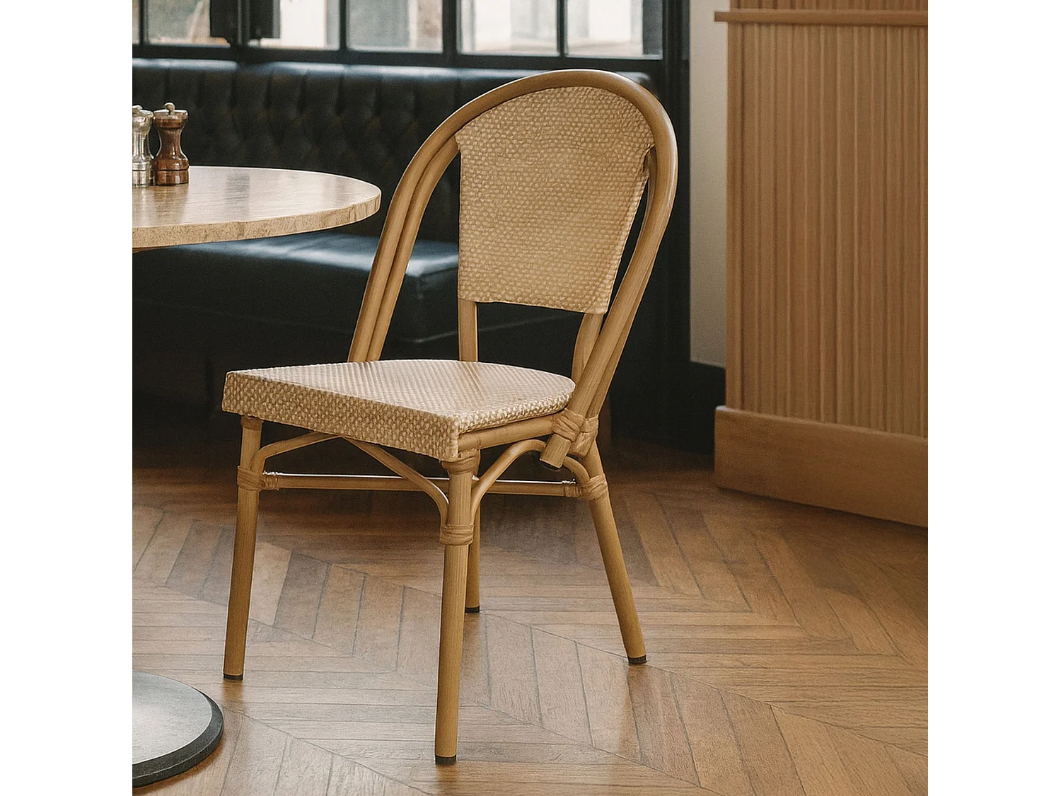 Now's Home - Lot De 2 Chaises De Table Beige Et Structure En Aluminium Amalfi