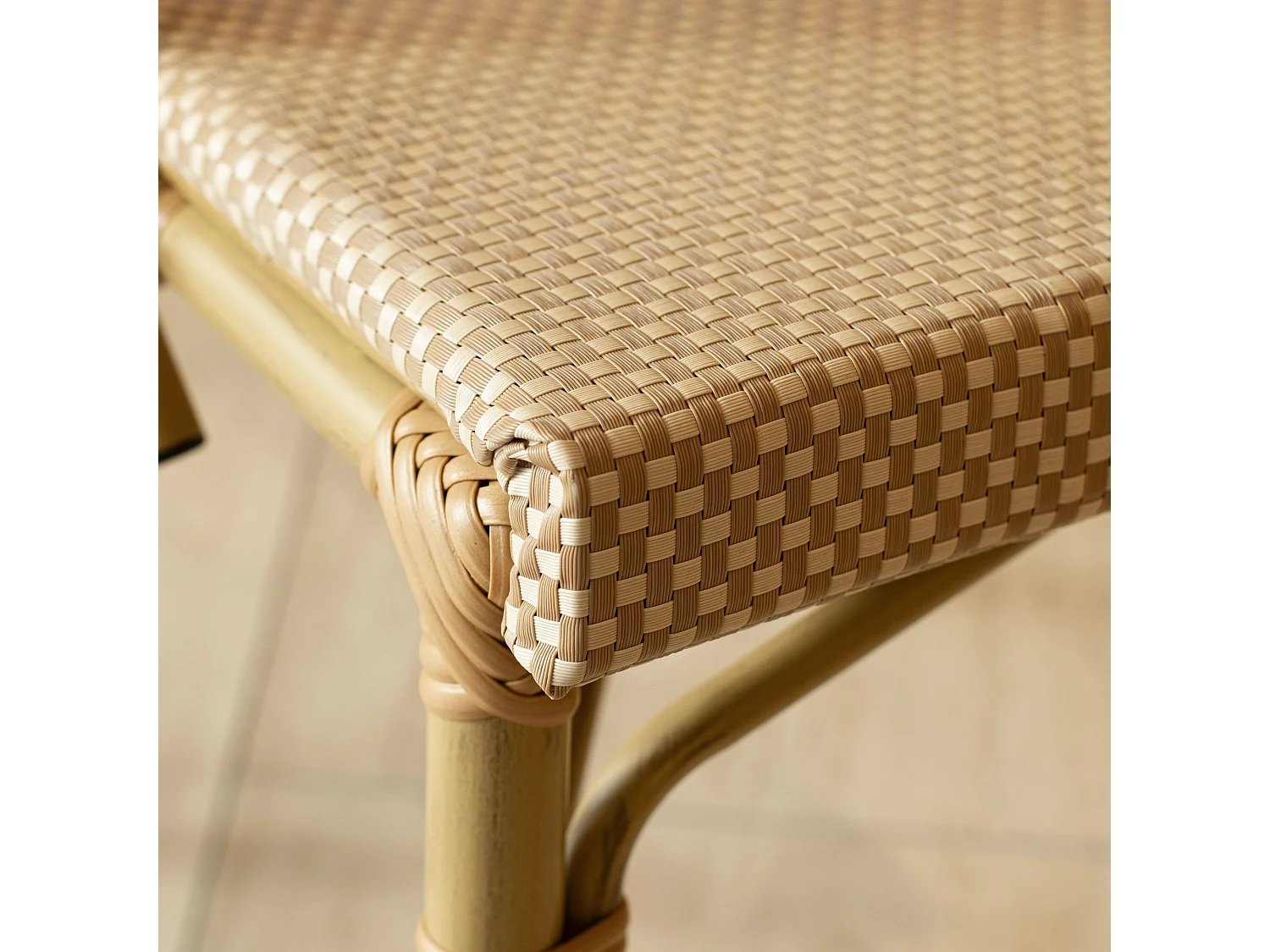 Now's Home - Lot De 2 Chaises De Table Beige Et Structure En Aluminium Amalfi