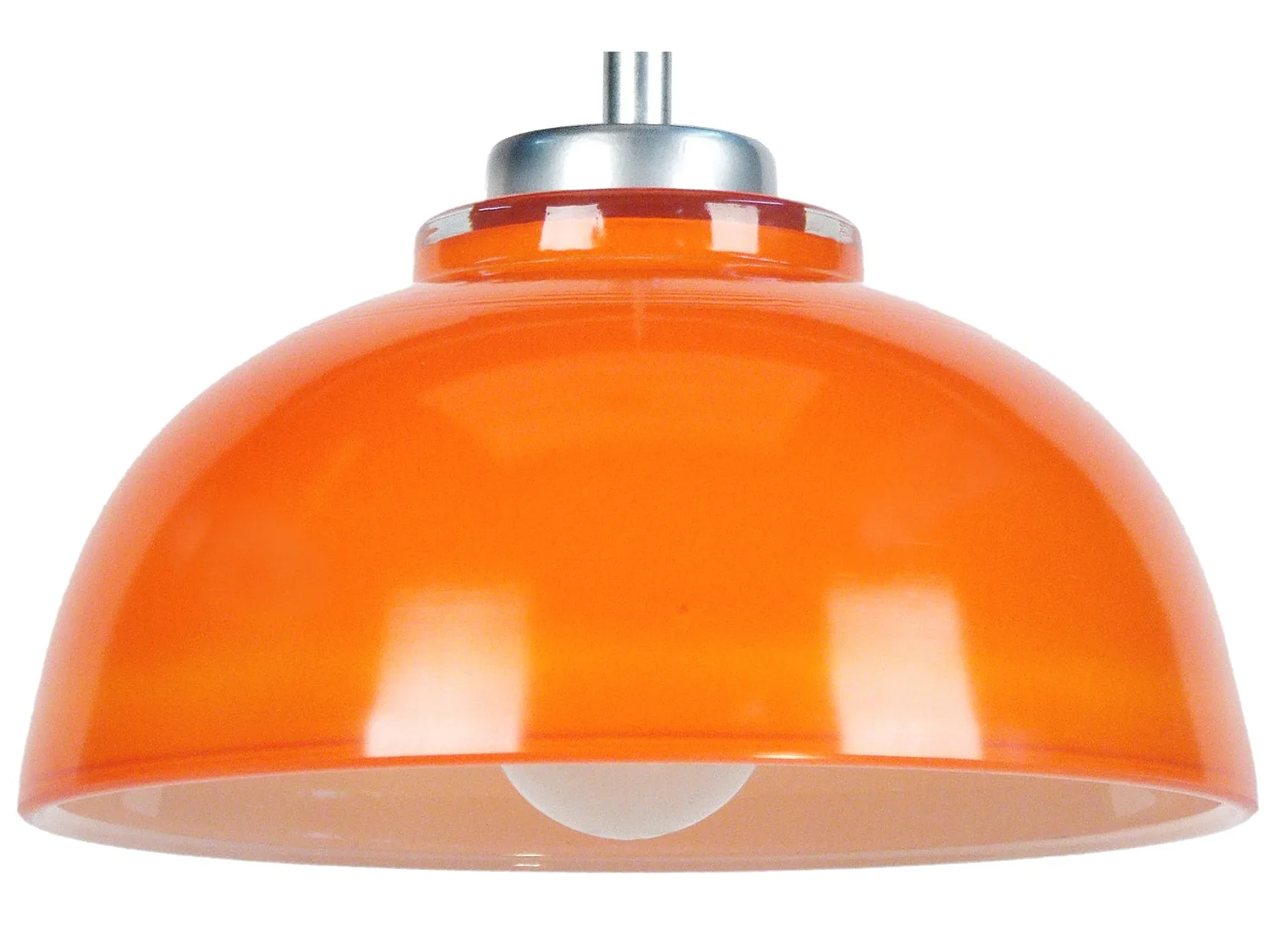 Lampadario a sospensione vetro cupola FLAMANDE arancia D 24 5cm