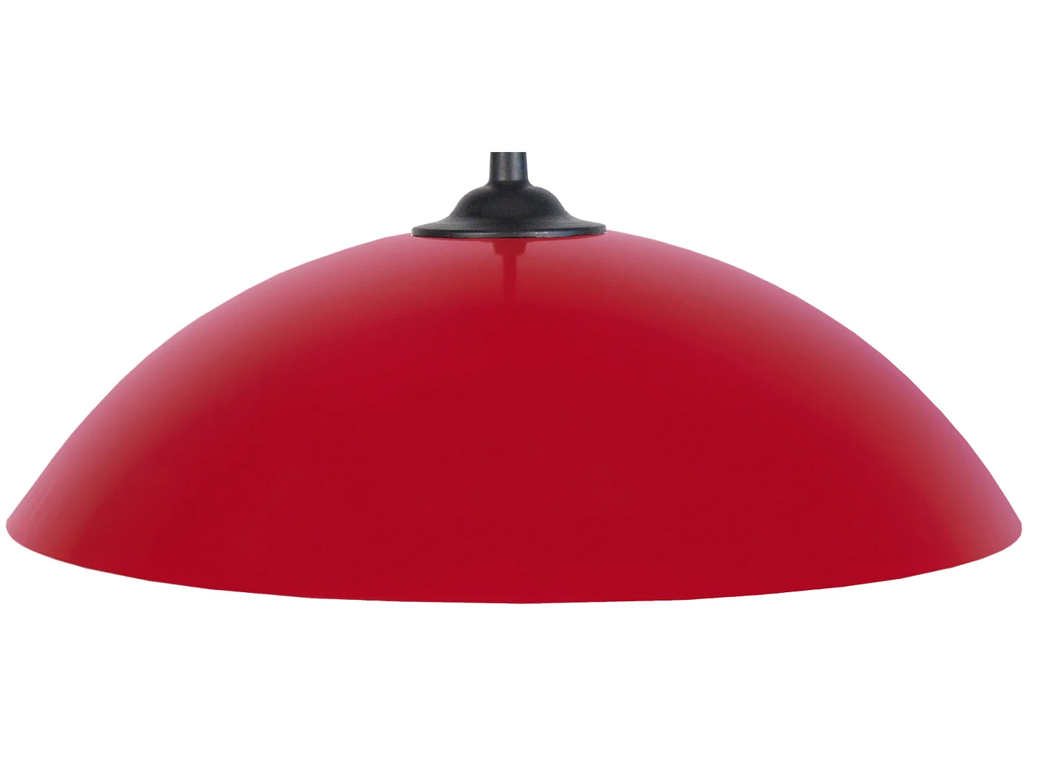 Lampadario a sospensione metallo quarto di sfera DEMI LUNE rosso D29 5 cm