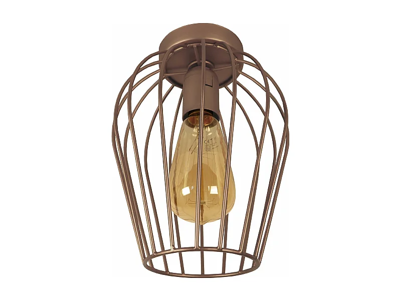 Plafonnier filaire melon bronze 30 cm..