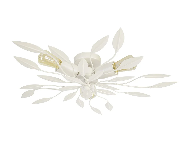 Plafonnier TOSEL ,métal,Blanc  ,H12xD55xP55cm