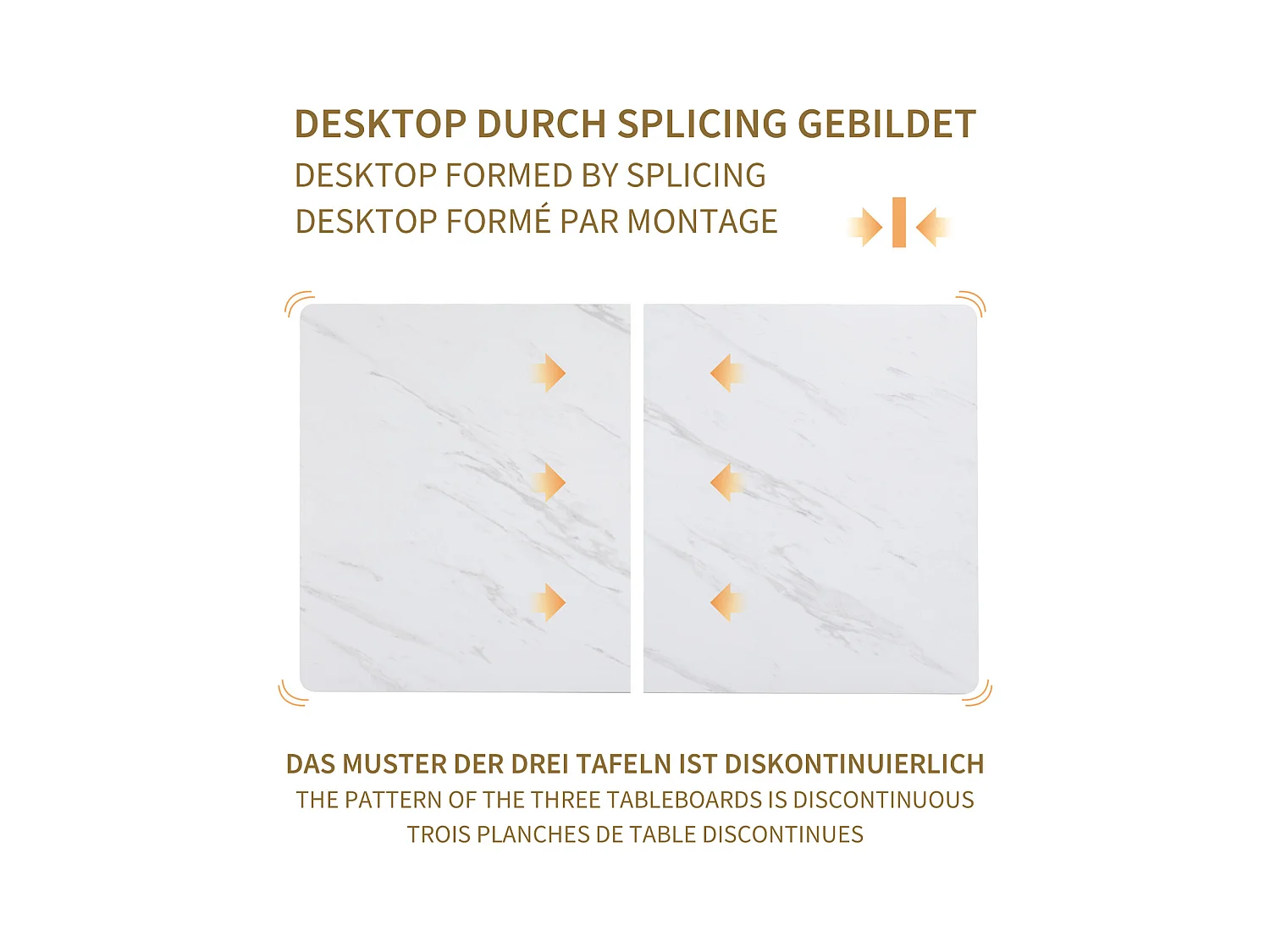 Tavolo da pranzo rettangolare 120x70cm - Piano in marmo di lusso in stile chiaro, struttura in metallo per sala da pranzo e soggiorno, gambe del tavolo dorate