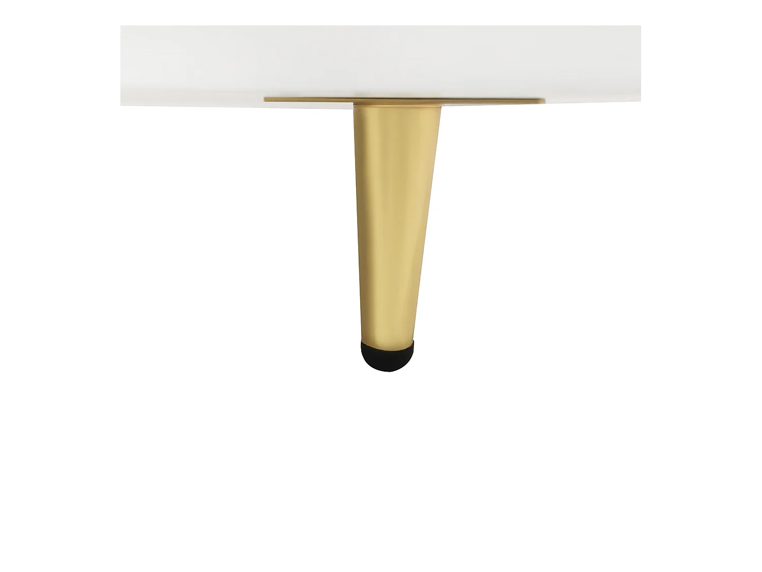 Table basse rectangulaire 100x50x40cm, porte en verre trempé, tiroirs à structure ondulée, oignées et pieds dorés, plateau en structure en marbre, Blanc + Doré