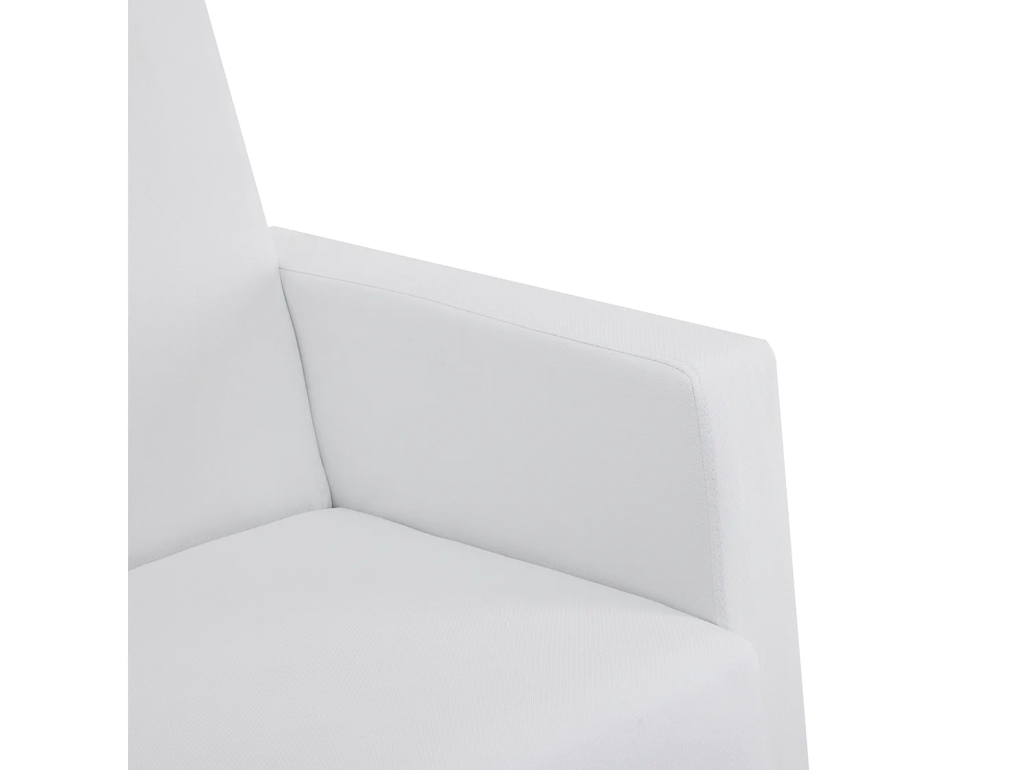 Fauteuil à bascule - chaise longue avec repose-pieds, avec sac de rangement - 65.5x84x92.5cm - en velours blanc