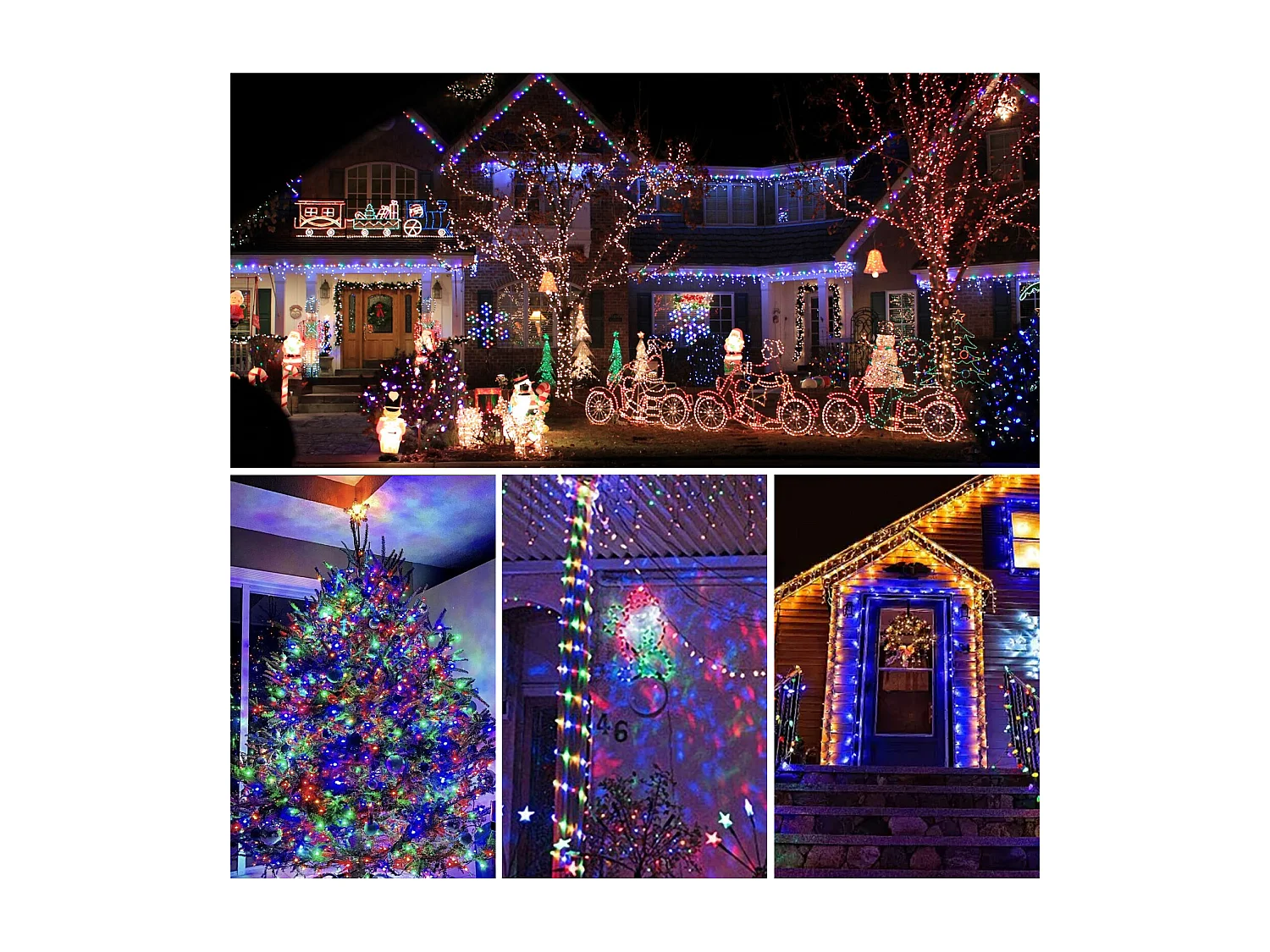 100M 600 LED Guirlande lumineuse Carnaval Mariage Extérieur Intérieur Jardin Éclairage, Multicolore