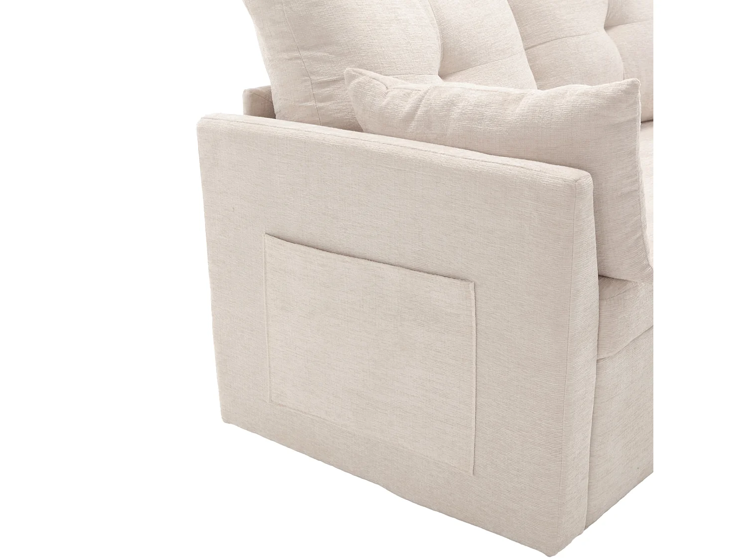 Canapé convertible, canapé d'angle 3-4 places, 206x 30x66-88 cm, en forme de L avec chaise réversible, sièges de rangement, brige