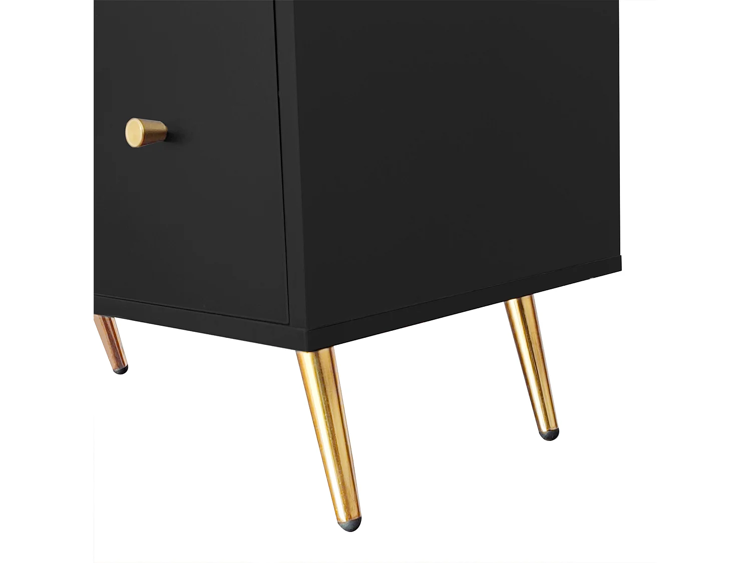 Buffet de cuisine 130x40x80cm, armoires de rangement de salon avec portes coulissantes en verre et lumières LED, MDF, noir