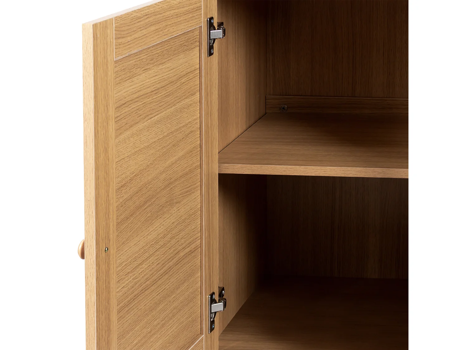 Buffet 120x40x836cm - Armoire avec 4 tiroirs et 1 porte en rotin - en bois MDF+PB - coloris bois