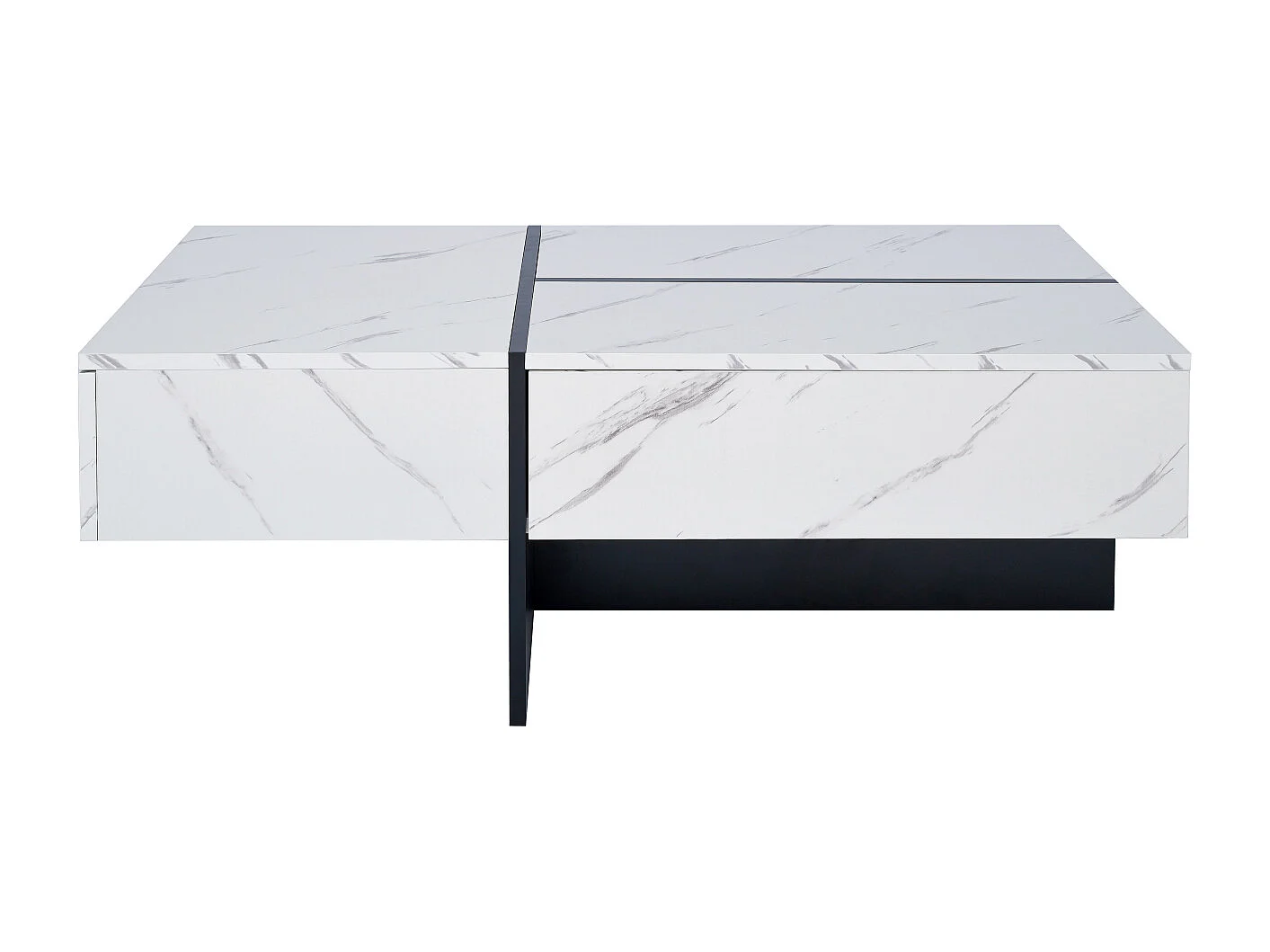 Salontafel - met app-gestuurd LED-verlichtingssysteem - Wit