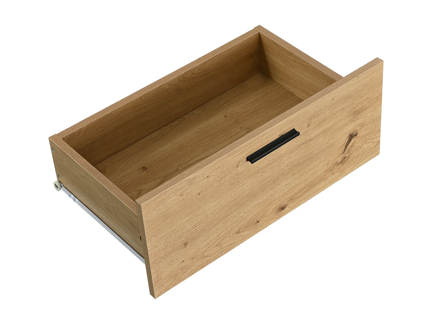 Buffet moderne à 3 tiroirs et 2 portes, noir et bois. Design élégant avec compartiments de rangement, alliant style et fonctionnalité pour un intérieur soigné