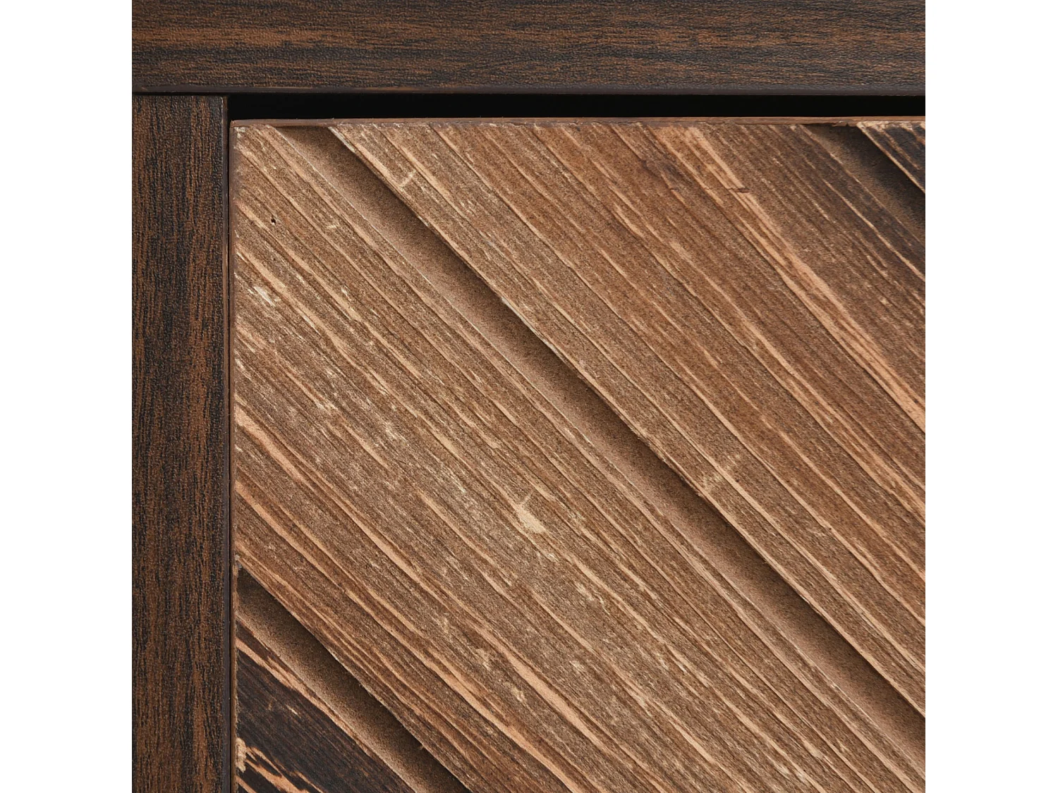 Dressoir met 3 deuren - stijlvolle en royale opbergruimte - Kleine kast houtkleur + zwart 120x76,5x38 cm