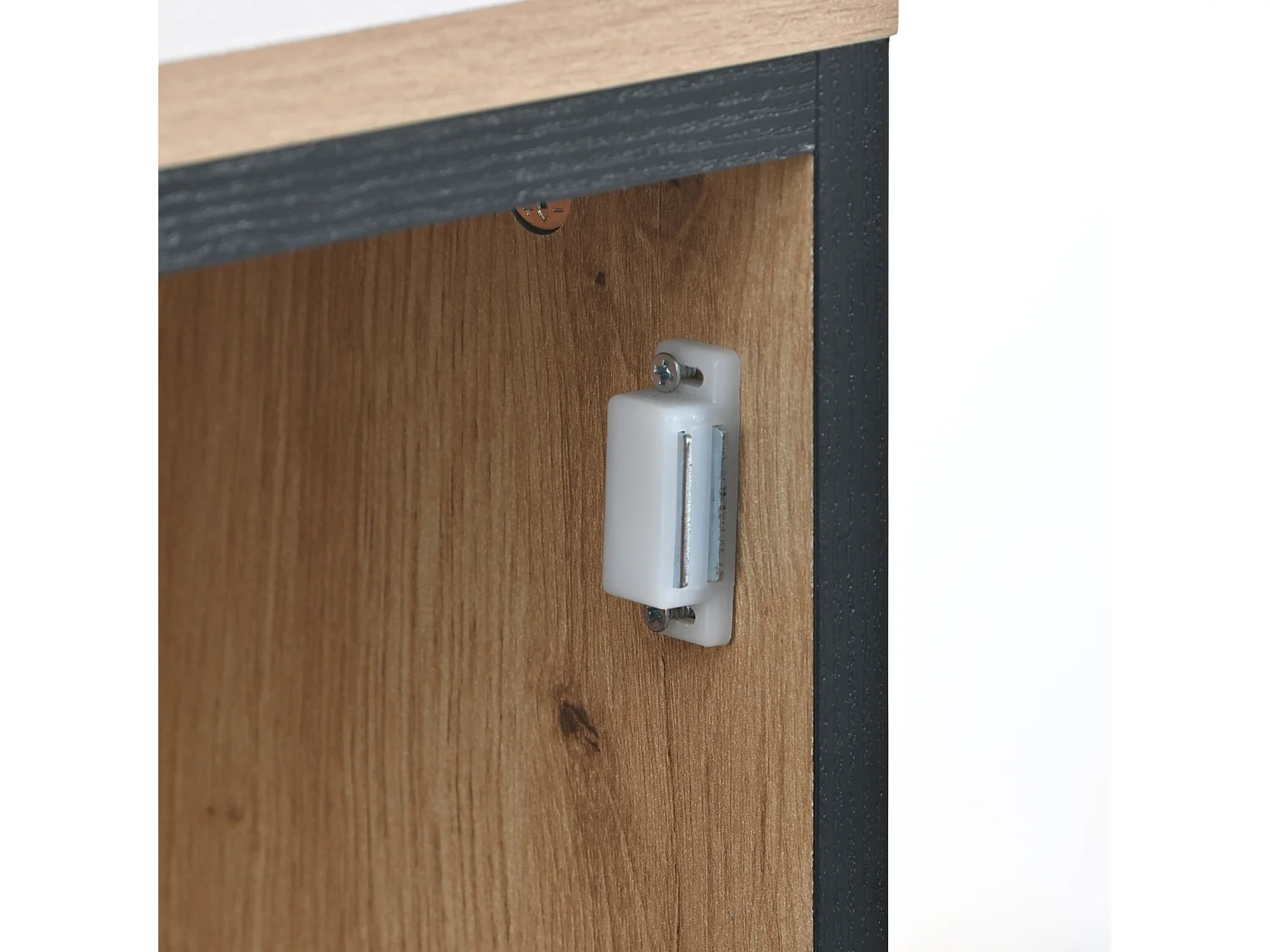 Buffet de rangement, Elégante armoire à vin avec portes doubles, étagère en verre et support pour le vin - Rangement parfait