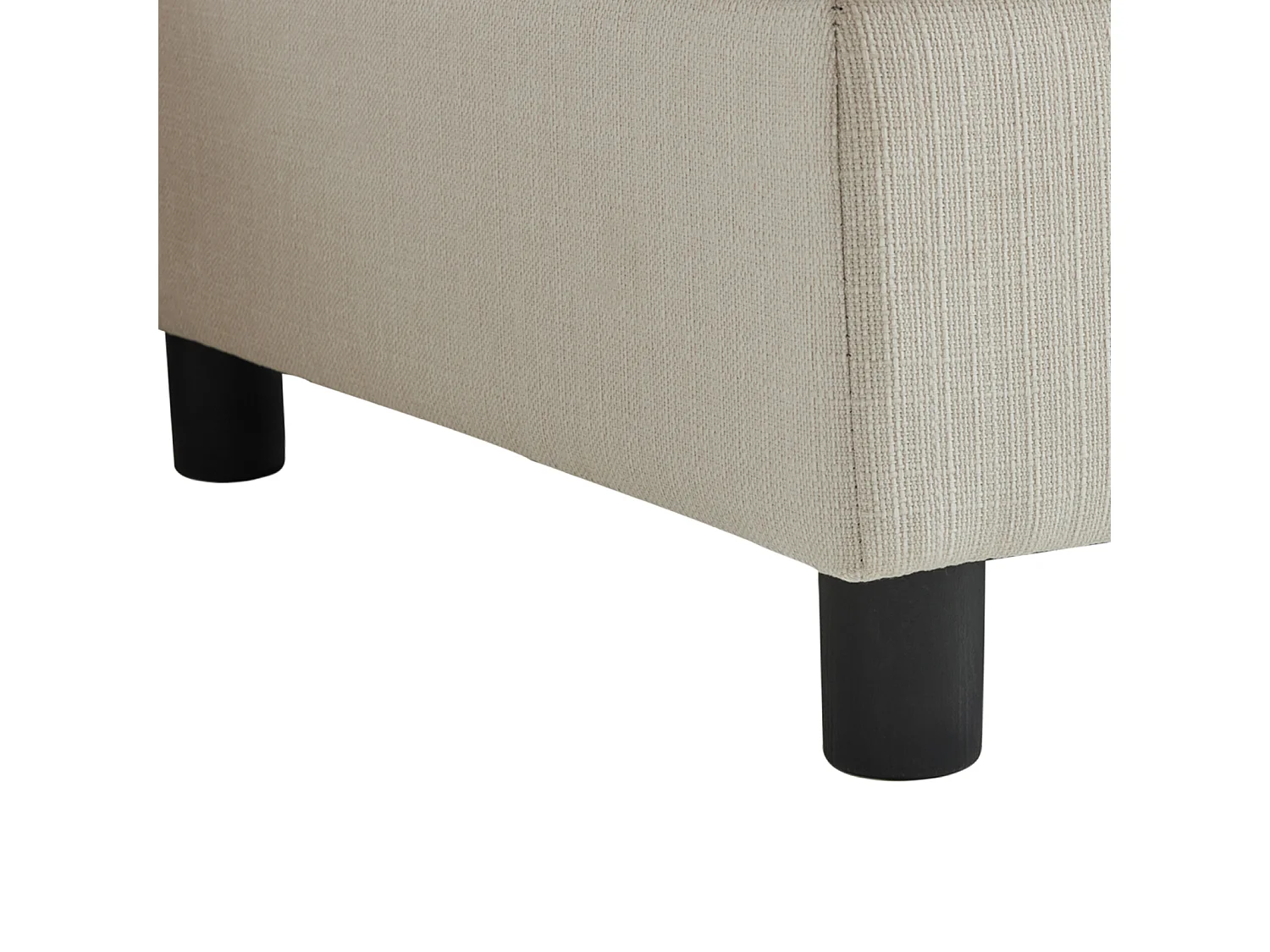 Sofá esquinero de 3-4 plazas, tapizado en forma de L, tejido de lino, 220 x 83 x 81 cm, beige