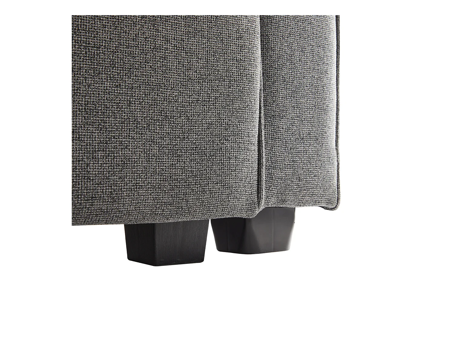 Sofá de 4 plazas, 264x83x87cm, tejido de lino, con bolsillos en los reposabrazos y 4 cojines, estilo sencillo, para salón, gris oscuro