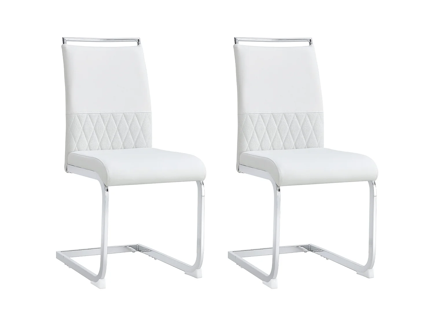 Chaise de salle à manger moderne lot de 2 - cuisine, chaise de bureau - blanc