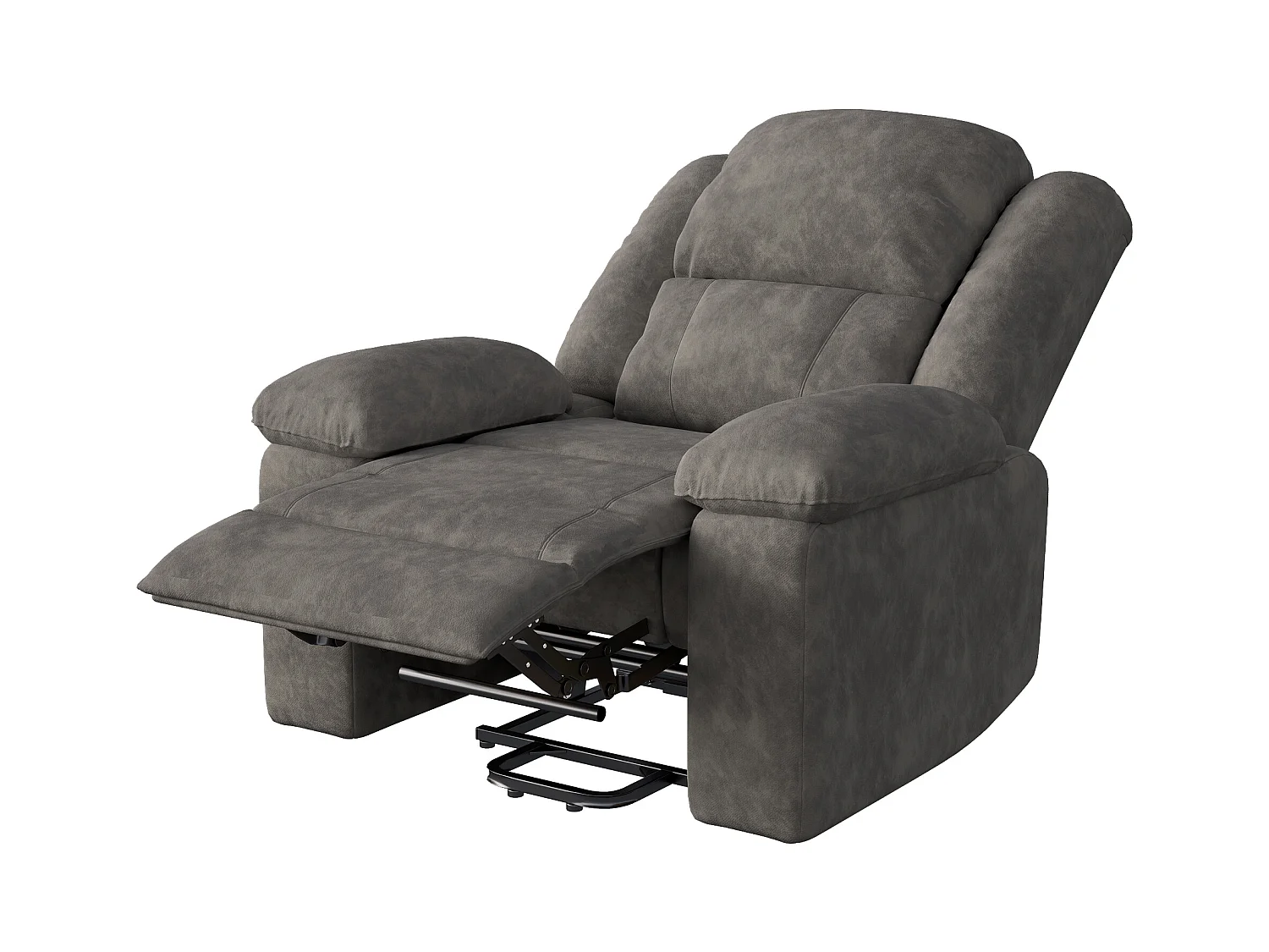 Fauteuil relax Fauteuil de massage - réglage électrique, fauteuil de massage avec vibrations et chaleur, poches latérales - Gris