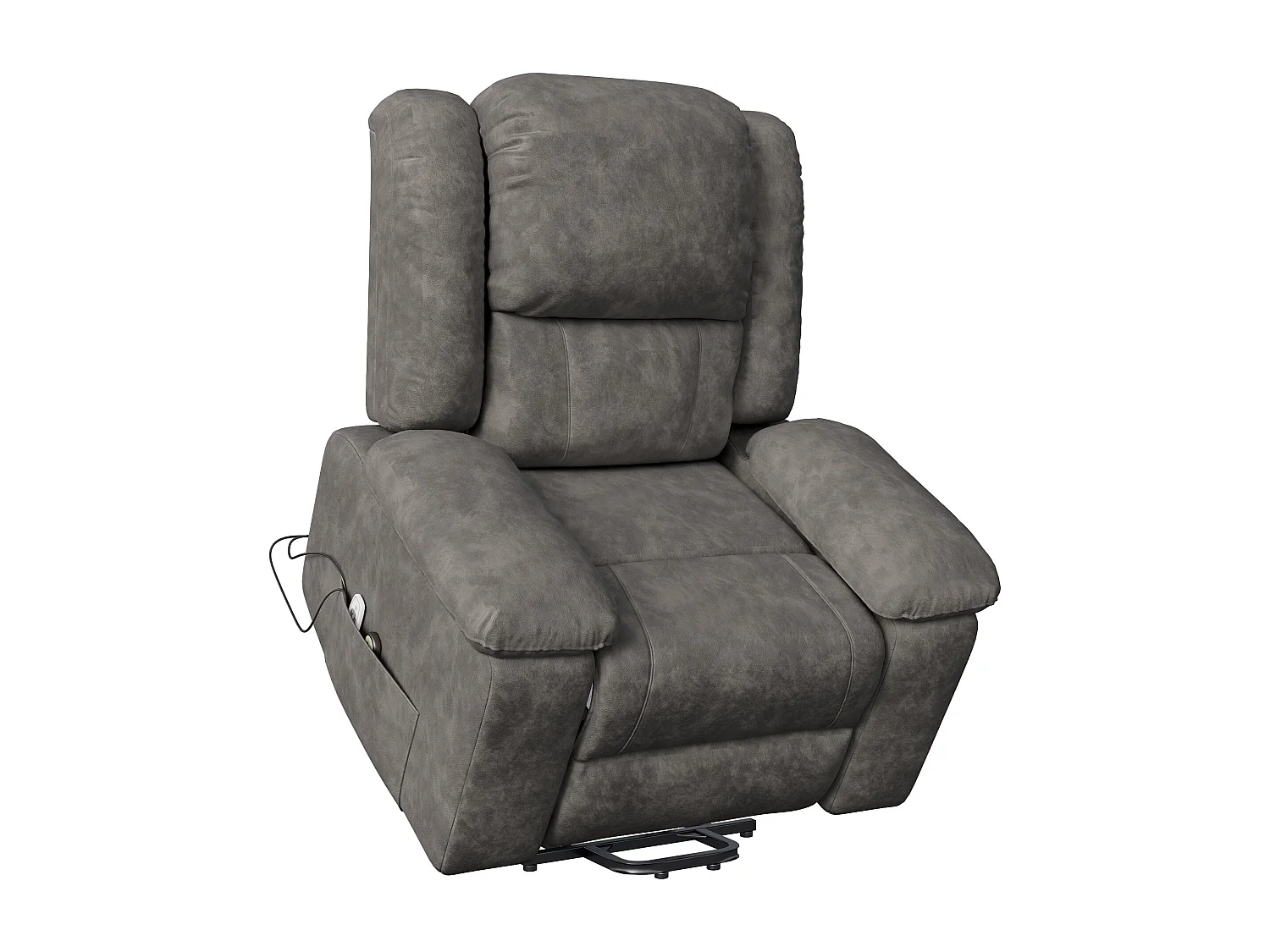 Fauteuil relax Fauteuil de massage - réglage électrique, fauteuil de massage avec vibrations et chaleur, poches latérales - Gris