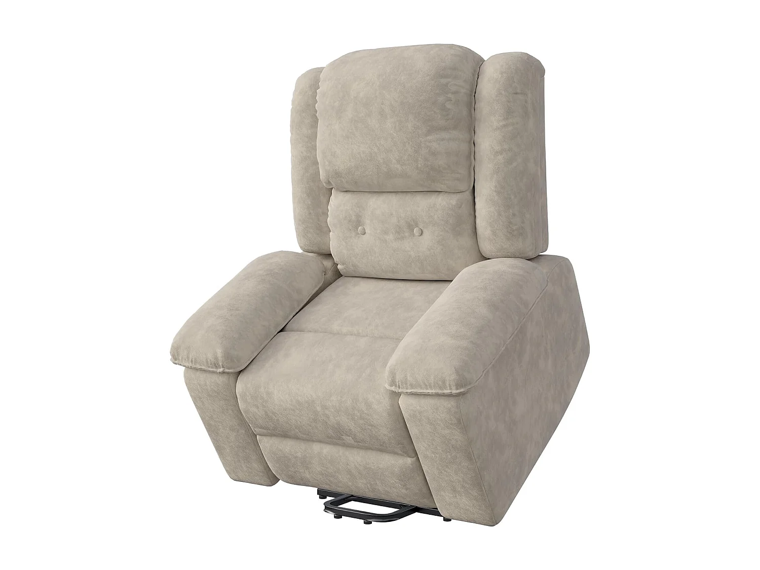 Fauteuil relax électrique en inclinable en Tissu - Girs - L93 x W102 x H106 cm - Gris 1