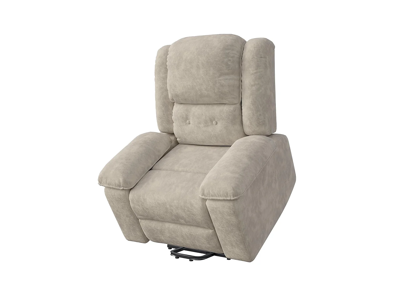 Poltrona reclinabile elettrica in tessuto - Grigio - L93 x P102 x H106 cm - Grigio 1