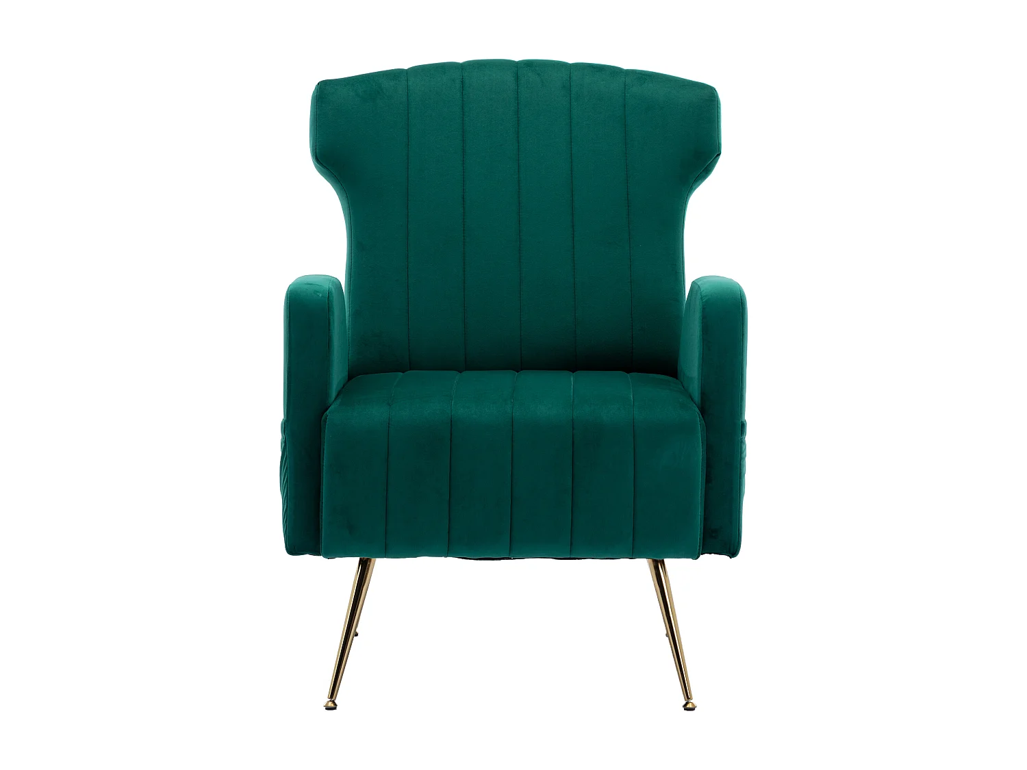 Chaise d'appoint ,chaise simple de loisir, avec pieds dorés, vert