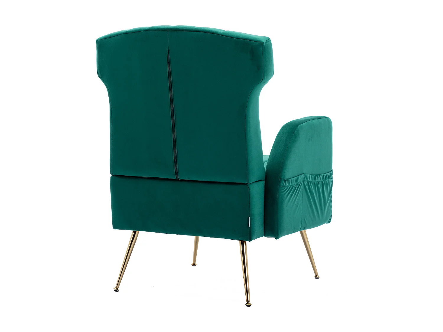 Chaise d'appoint ,chaise simple de loisir, avec pieds dorés, vert